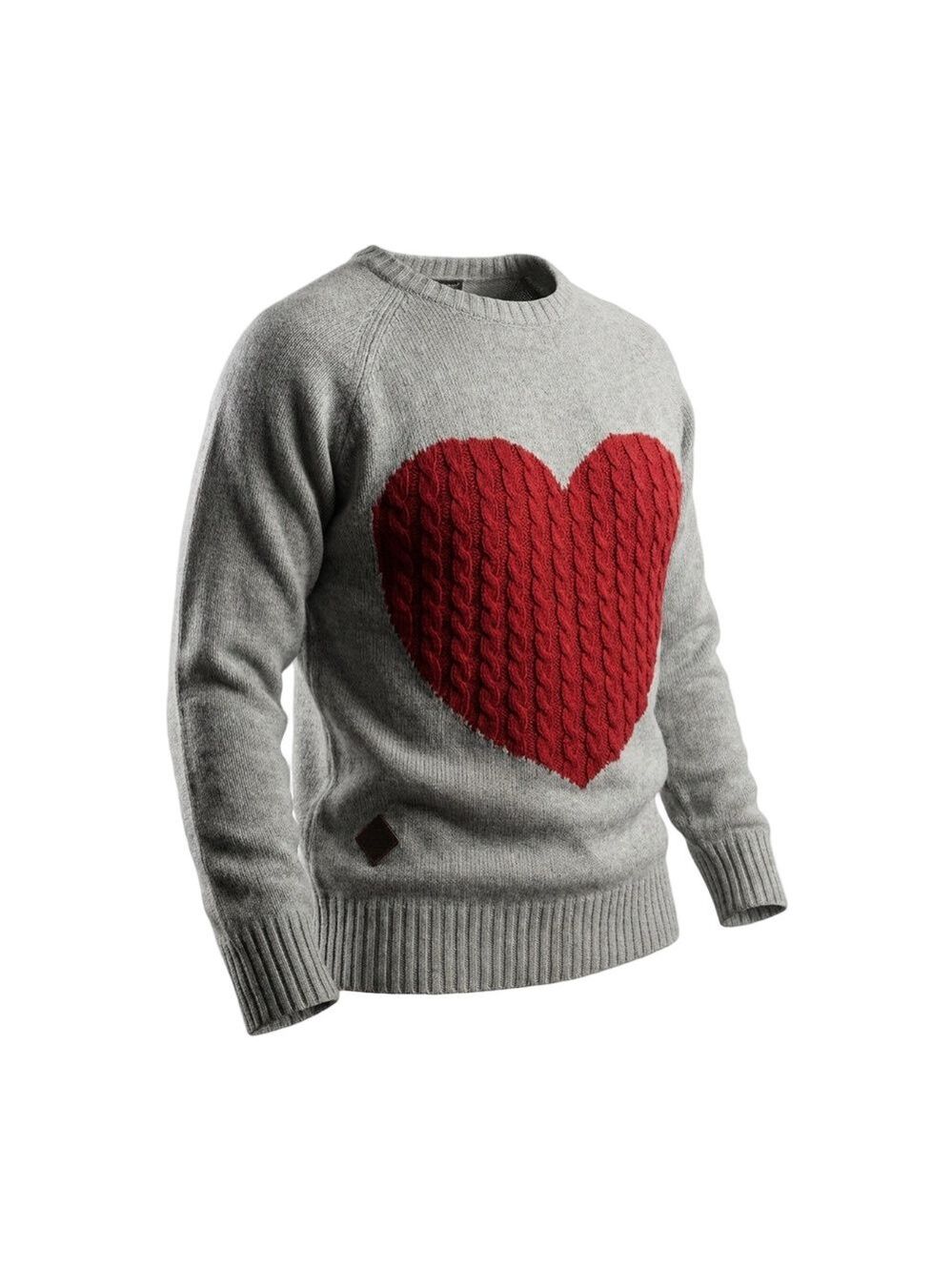 Simply Southern Gray Sweater with Large Cable Knit Red Heart small